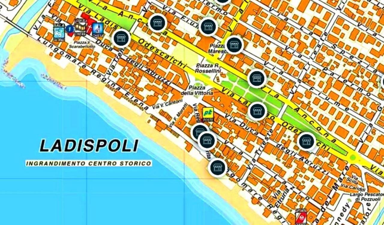 "Sea & Center" Free Beach, Wifi, Mini Pool, Roof Terrace, Ladispoli, Rome Ngoại thất bức ảnh